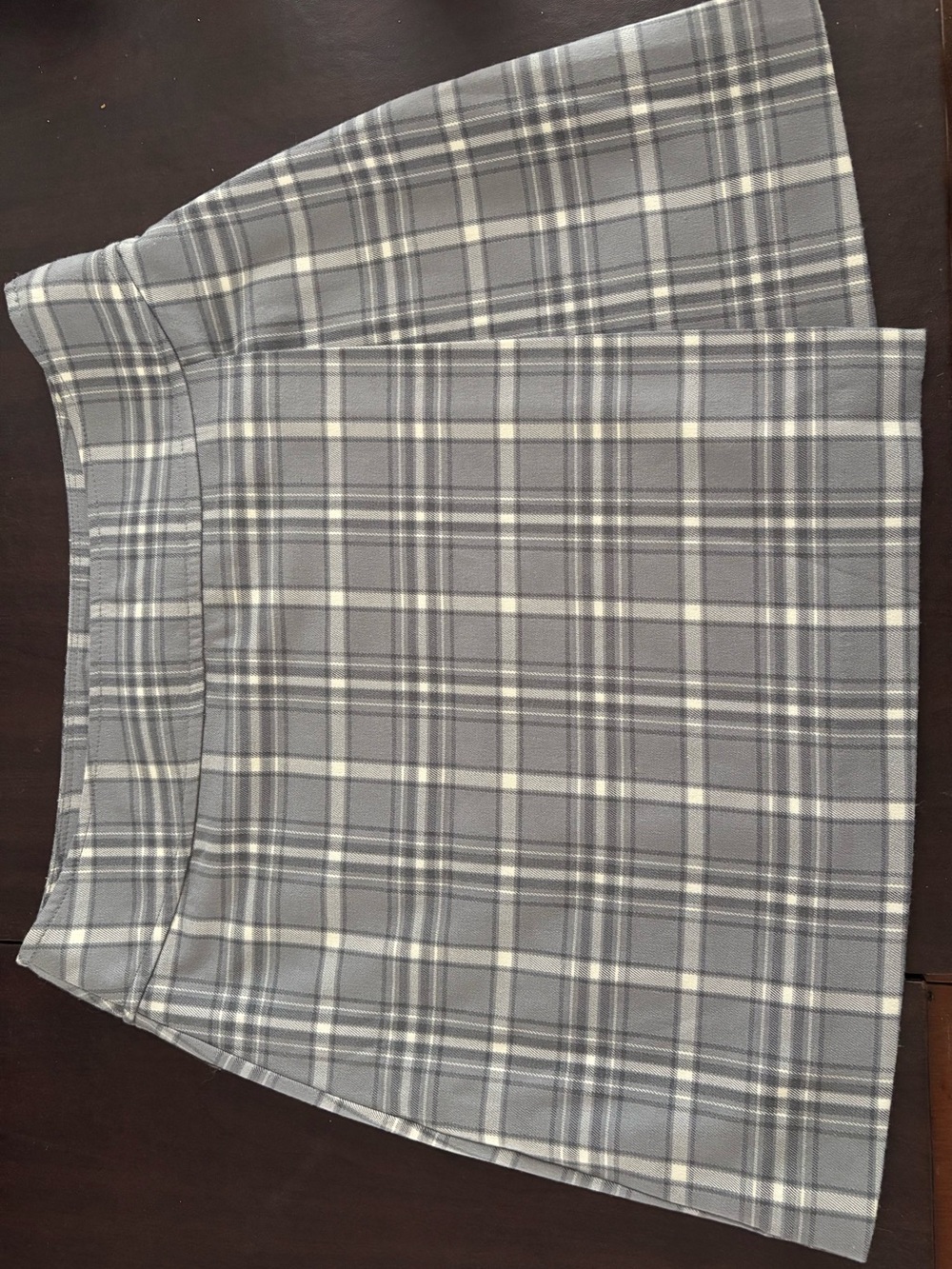 Gray A-Line Plaid Mini Skirt